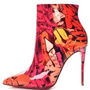 Christian louboutin Patent Metrograf So Kate Booty 100 Ankle Boots Multicolor